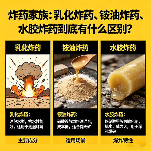深圳炸药家族：乳化炸药、铵油炸药、水胶炸药到底有什么区别？